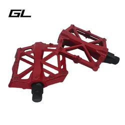 2 pezzi pedale per bicicletta fibra antiscivolo allargata in fibra di alluminio guarnizione ultraleggera DU cuscinetto BMX MTB pedali per bicicletta da ciclismo