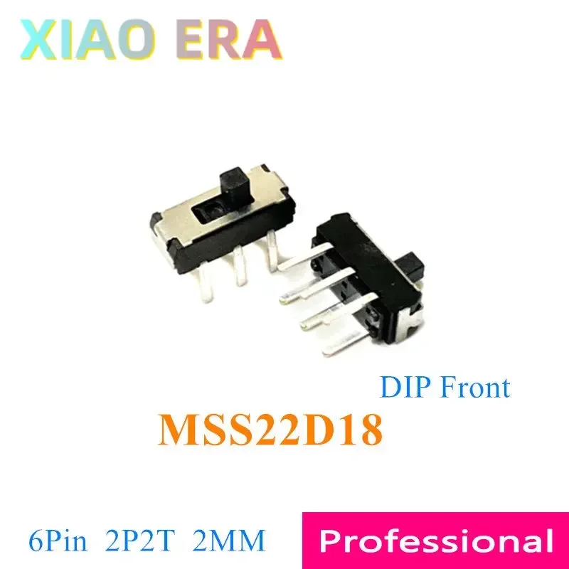 1000PCS DIP SMD MSS22D18 6P 6 Pin 2MM 2T 2 Travel MSS22D18G2 Front Slide switch Side Slide switch DVD Toggle switch