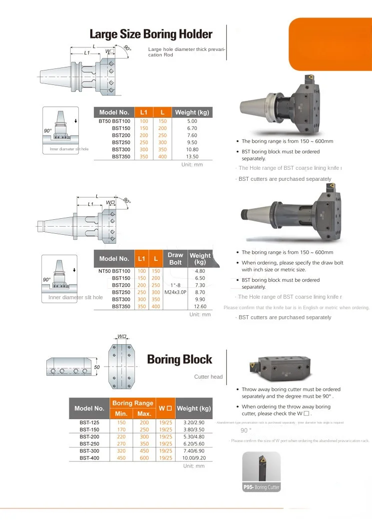 Large diameter honing tool handle Anwei boring head tool handle Large diameter rough honing tool handle BT50-BST100