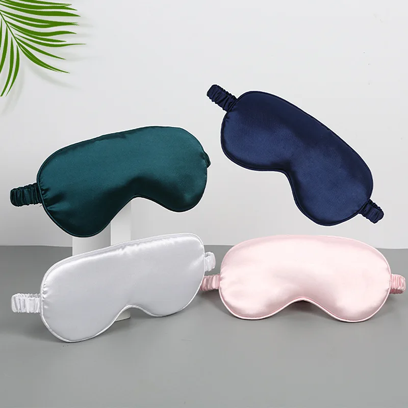 Silk Sleep EyeMasks With Elastic Band  Elastic Strap Pressure Free Perfect Blocks Light Blindfold Slip Silk Sleep Soft Eye Mask