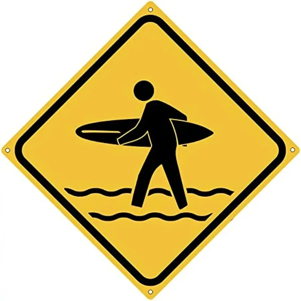 Retro Surf Metallblechschild – Surf's Up Wanddekoration & Strandbar Kunstgeschenk