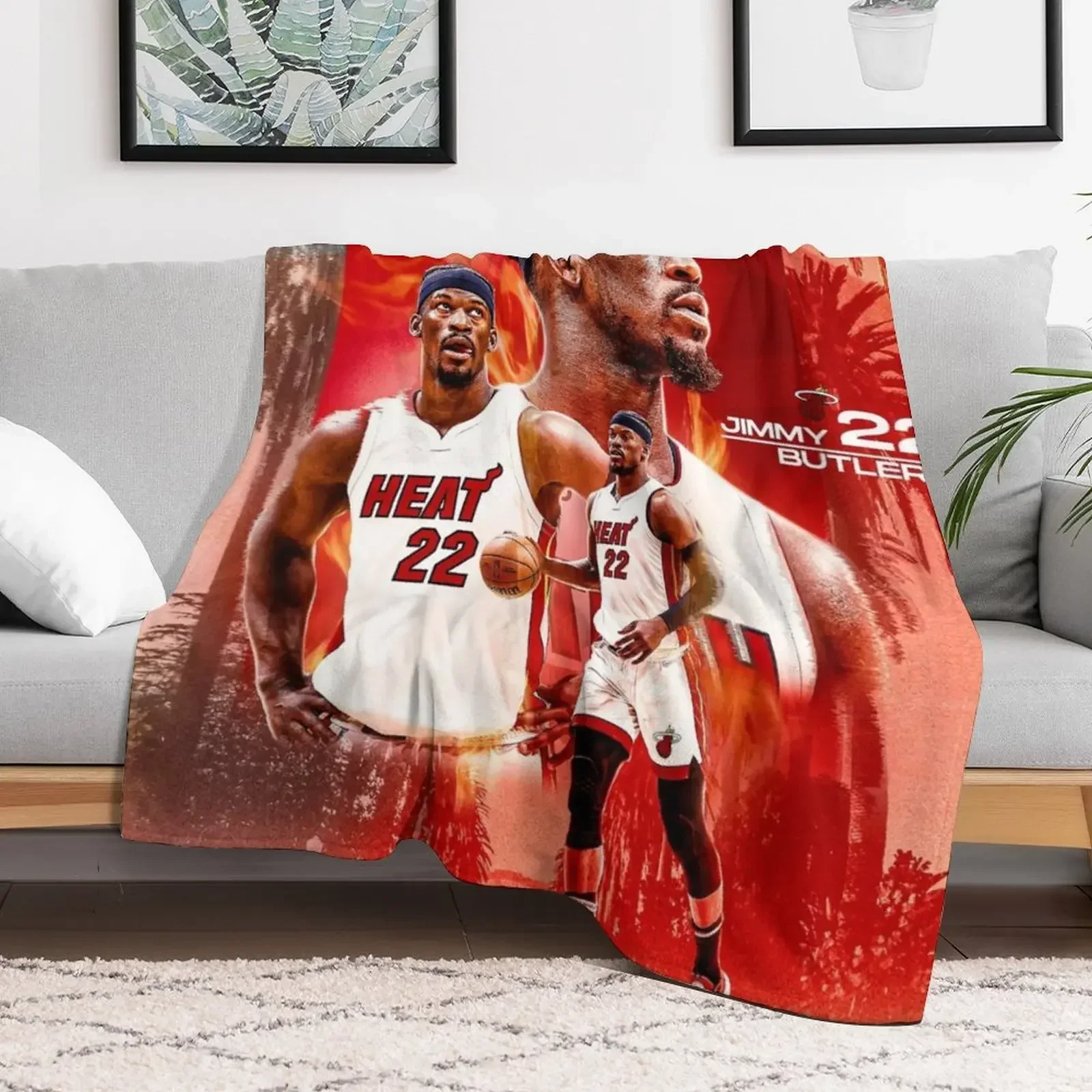 Jimmy Butler 22 GOAT Throw Blanket Blankets For Sofas Weighted Giant Sofa Blankets