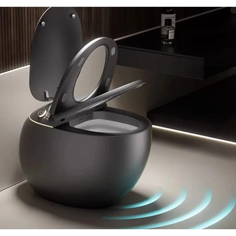 High Quality Orange Grey Color Electric Automatic Self Cleaning Integrated Heated Seat  Intelligent Smart Toilet Remote view 4