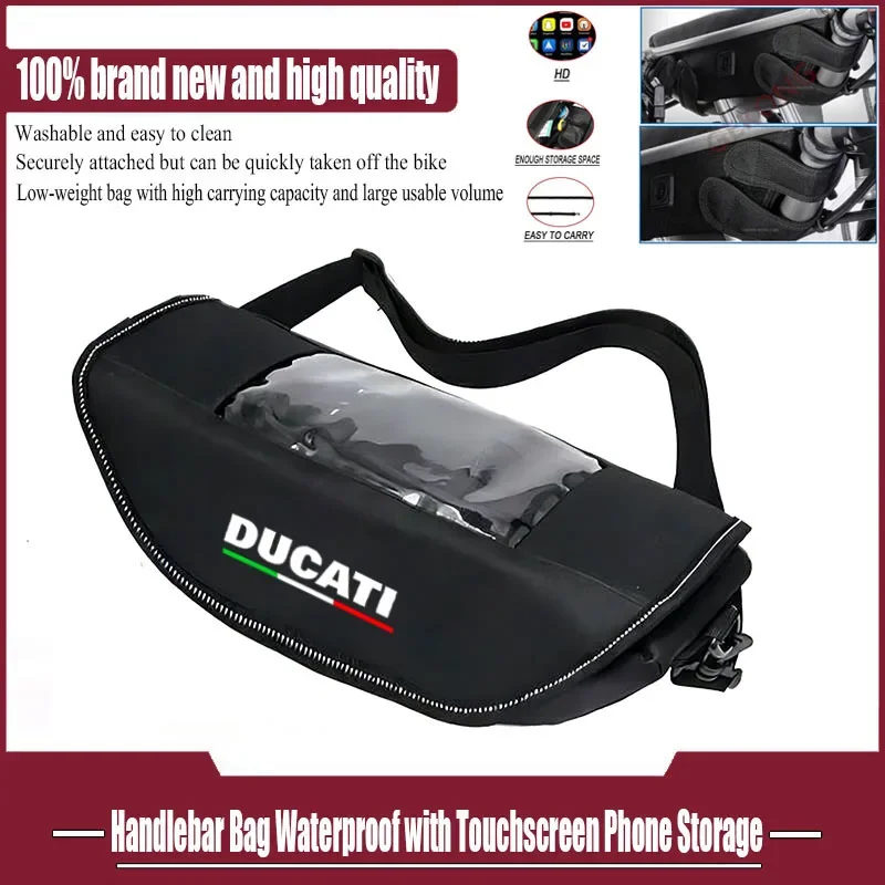 

Fit For Ducati V2 V4 400 620 695 696 796 821 Monster 899 959 1199 1299 tools bag Waterproof And Convenient travel handlebar bag
