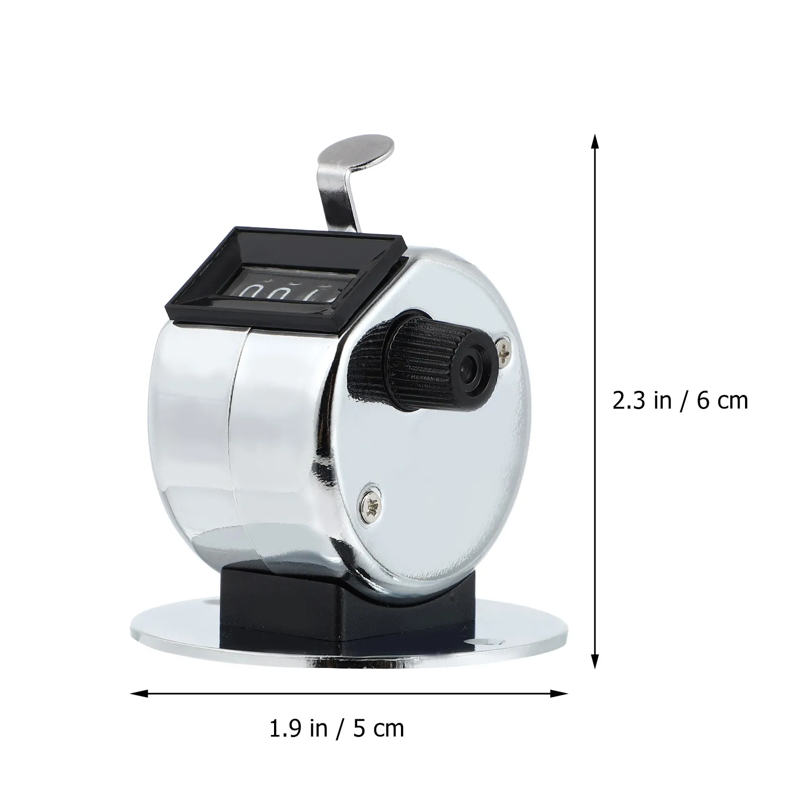 2Pcs Handheld Manual Tally Counters Chrome Plated Metal 4 Digit Portable Digital Counting Recorder Wear Resistant