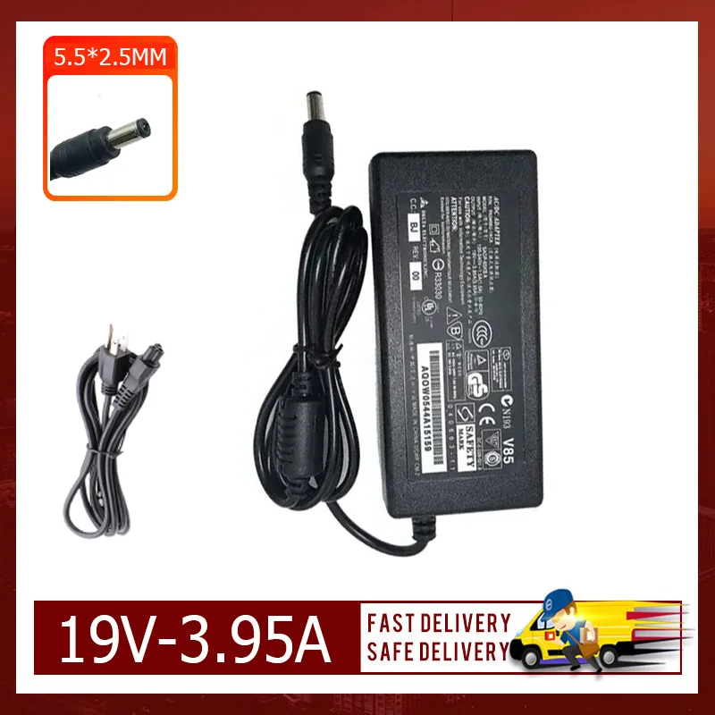 19V 3.95A 75W 5.5*2.5mm laptop power adapter For Toshiba L600 L800 L700 M806 charger