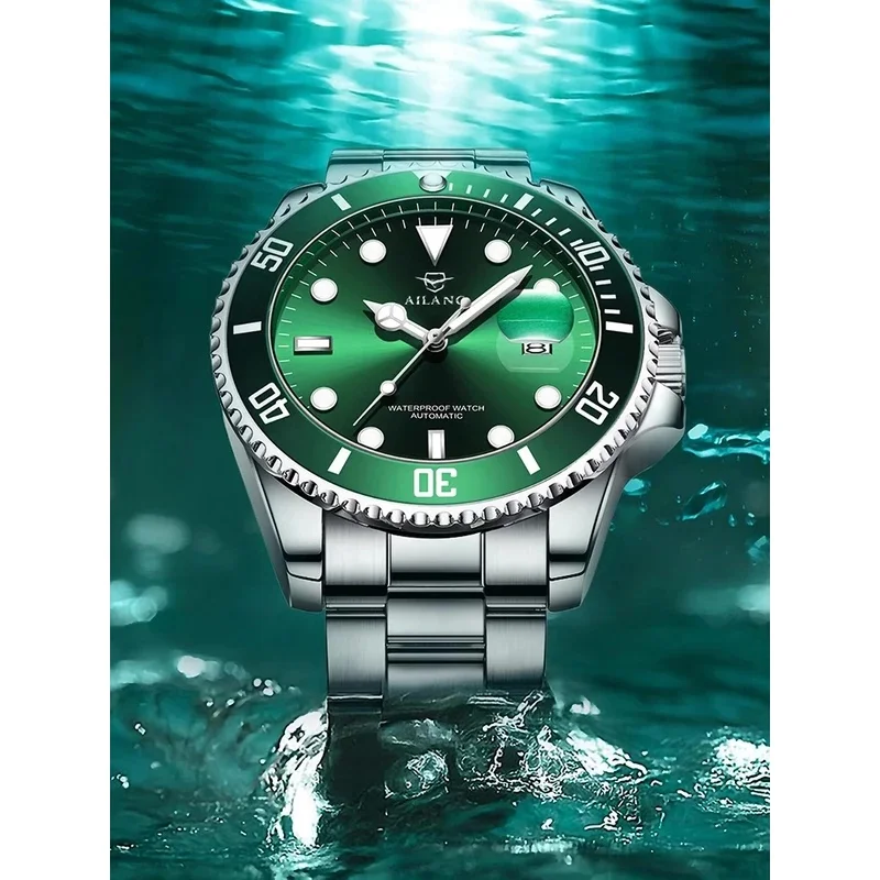 2025 Ailang new men's fashion trend automatic mechanical watch business leisure waterproof multi-functional watch