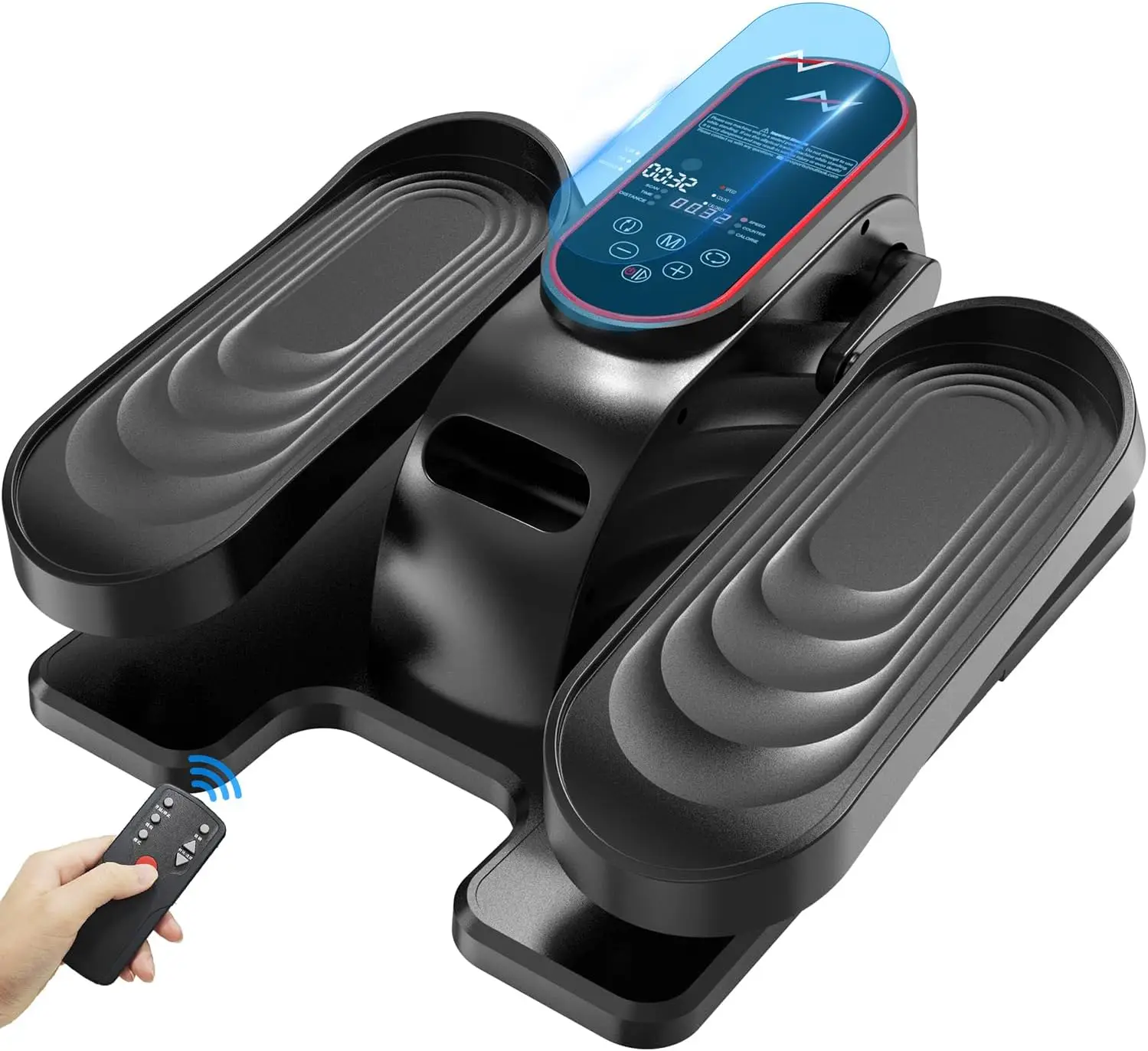 

Under Desk Elliptical Machine, Electric Leg Exerciser for Seniors, Portable Quiet Seated Pedal Exerciser with Remote Control