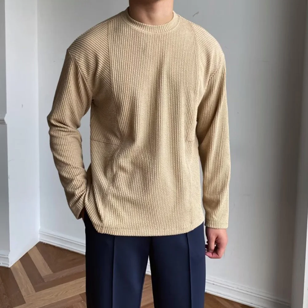 

Casual Outings Slim Long Sleeves Slim Long Sleeve Tops Mens Clothing Trendy Mens Apparel Polyester Fabric Stripes Design