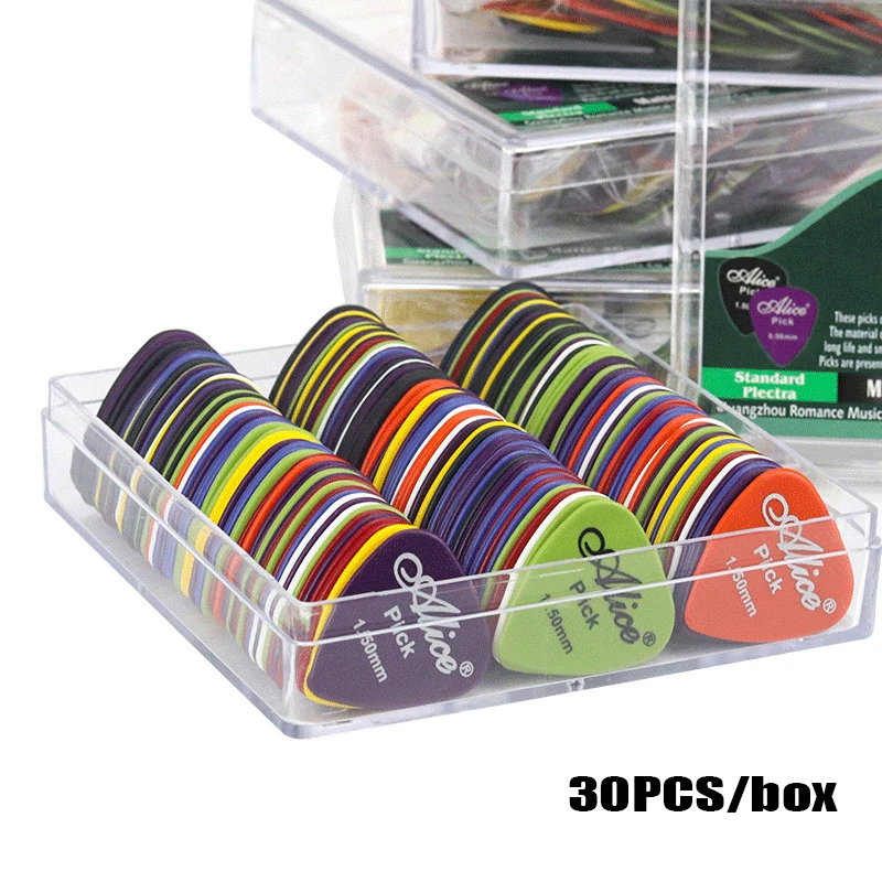 30 Púas para Guitarra Acústica y Eléctrica Alice, Antideslizantes, Negras y Blancas, para Guitarra Acústica, Eléctrica, Ukelele y Accesorios