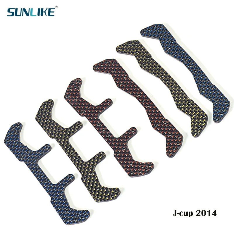 J-CUP 2014 HG 2.0mm  Color Carbon Fiber Front and Rear Multi-Roller Setup Bracket for Tamiya Mini 4WD Parts 95042/95043 Same