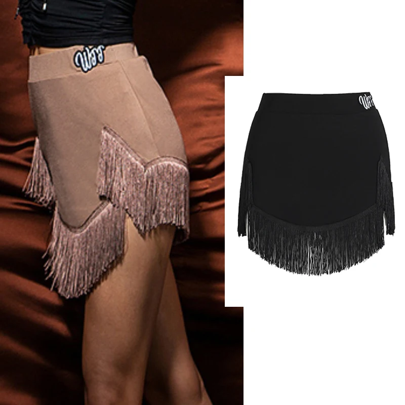 

New Latin Dance Skirt Women Latin Fringed Skirts Chacha Samba Tango Dance Wear Adults Stage Ballroom Practice Clothes SL8481