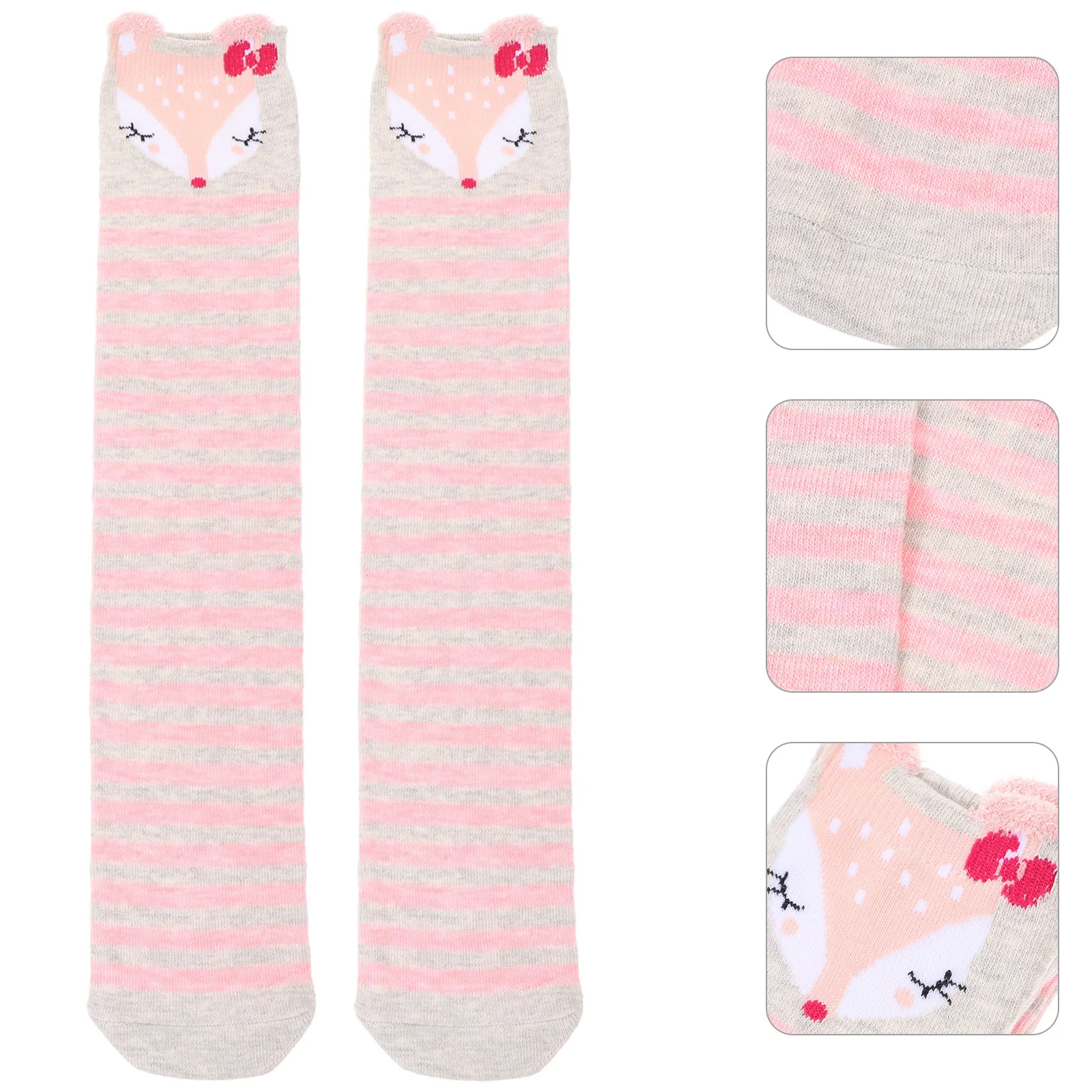 

1 Pair Warm Animal Knee High Socks Cotton Long Stockings For Girls Kids Cartoon High Sock Winter Use School Outdoor