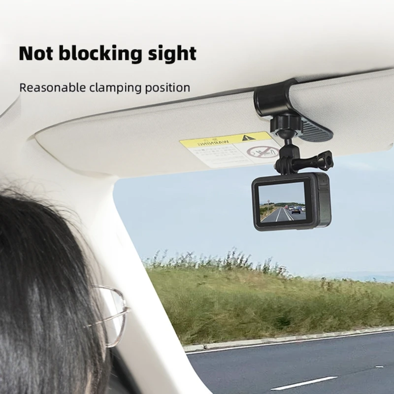 Xoay 360 Độ Tấm Che Nắng Ô Tô Giá Đỡ Máy Ảnh Giá Đỡ Ô Tô Sunvisor Gắn Kẹp Giá Đứng Dành Cho Ngoài Trời Những Người Đam Mê Trang