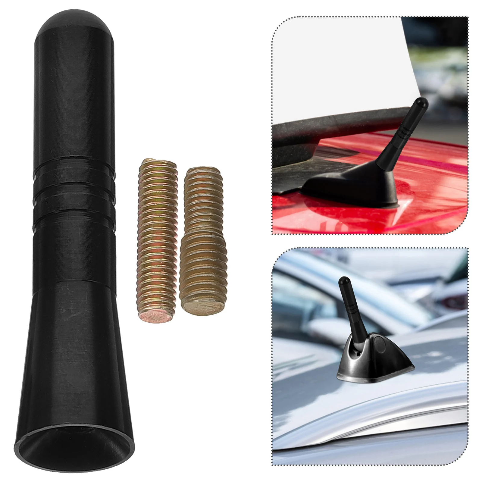 

Aluminum Alloy Short Antenna Replacement Car Roof Mount Radio Signal Antenna for Vehicle Automotive Accessories