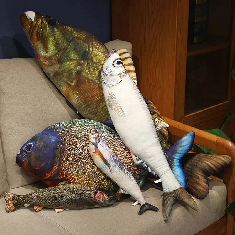 Simulação engraçado peixe brinquedos de pelúcia gigante pelúcia macio animal carpa travesseiro de pelúcia criativo almofada de sono para crianças meninas presente de natal