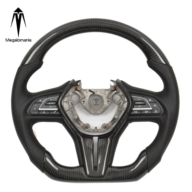 

Steering Wheel Carbon Fiber for Infiniti Q50 Q50L Q60 Q30 QX30 Q50L FX JX QX70 QX80 Custom Alcantara Steering Wheel