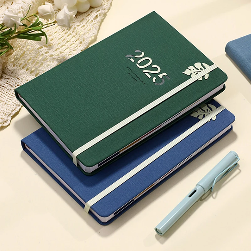 2025 Schedule Planner Notepad A5 Yearly Week Planner Diary Calendar Portable Agenda Book Office Supplies【A】