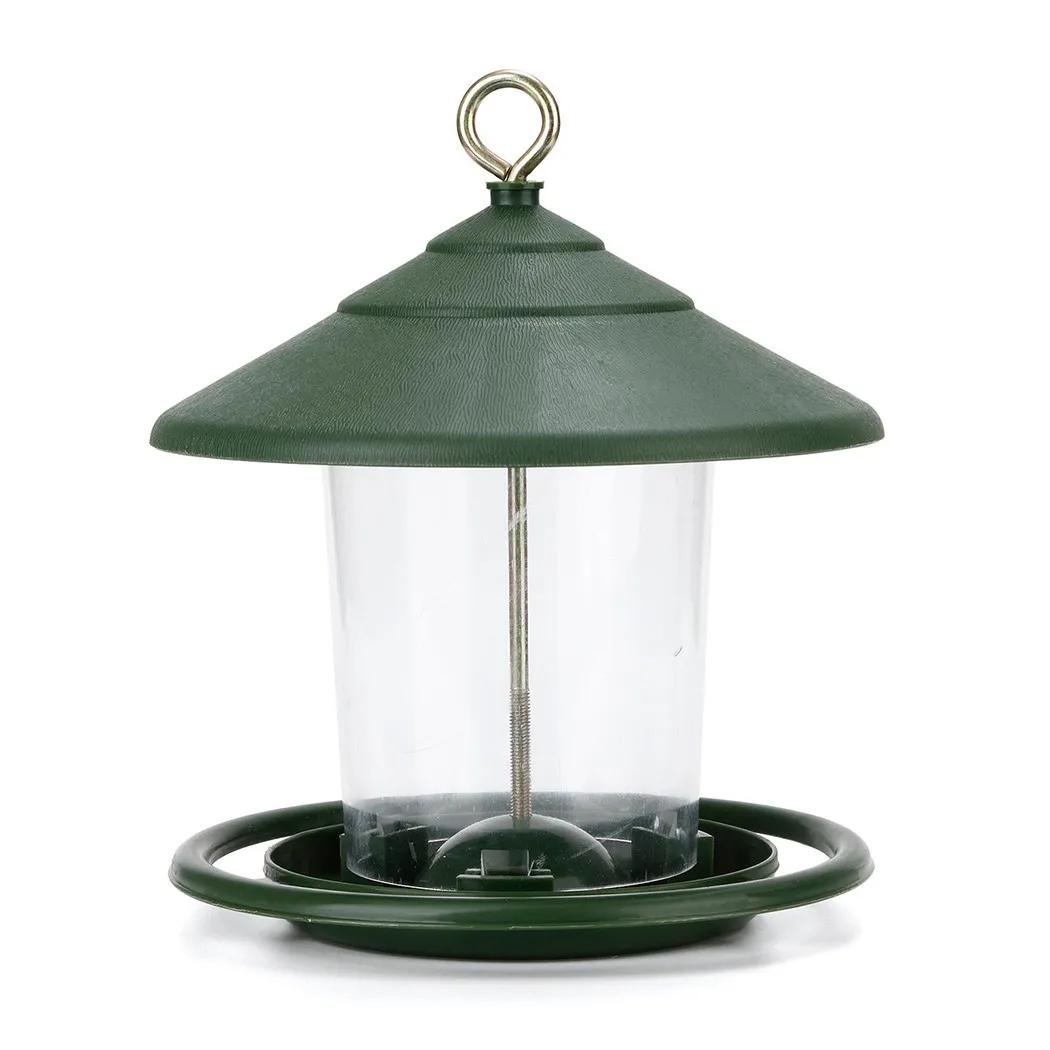 Compact Size Plastic Hanging Bird Feeder for Backyard Use with Simple Refill and Wash Process for Ongoing Maintenance