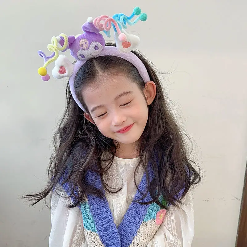 Cute Cartoon Plush Headband Girls Creative Funny Hair Accessories Twist Stick Headband Children's Hairpin Dress Up Gift