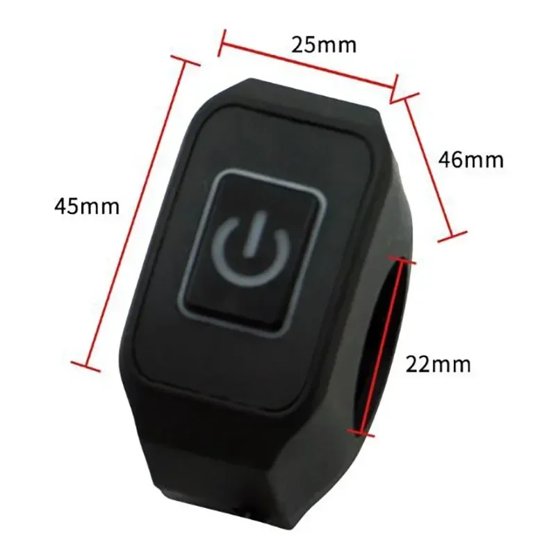 2pcs 22mm Motorcycle Retrofit Switch Headlight Horn Control On/Off With LED Display Light Switch Button Handlebar Mount - view 6
