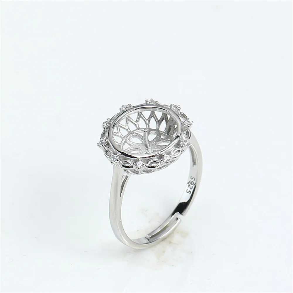Solid S925 Sterling Silver Pearl Ring Settings Findings & Accessories  for Jewelry Making Bulk Wholesale Craft Supplies No Pearl