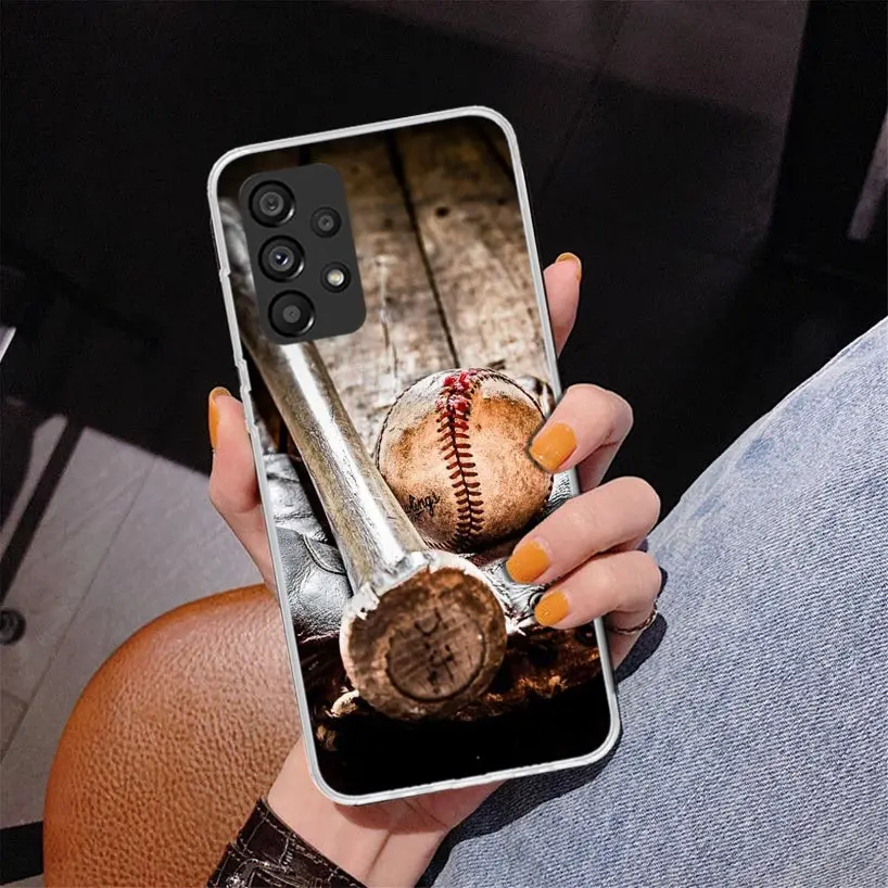 Baseball Sport Phone Case For Samsung Galaxy A15 A25 A35 A55 A14 A24 A34 A54 A04S A13 A23 A33 A53 A03S A12 A52 A22 A32 A02S