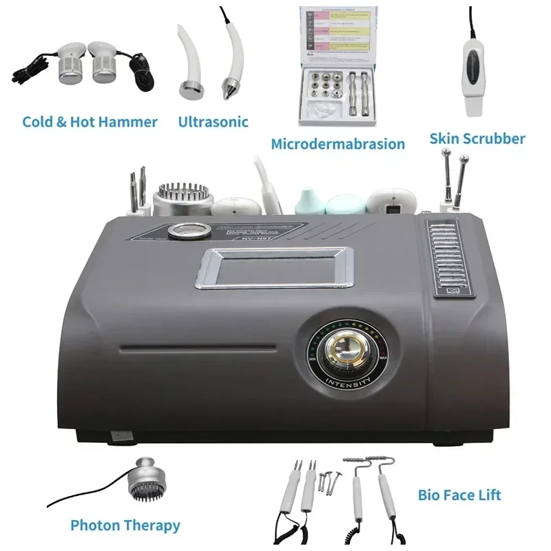 Portable beauty 7 in 1 equipment multi-functional beauty equipment diamond dermabrasion skin rejuvenation machine