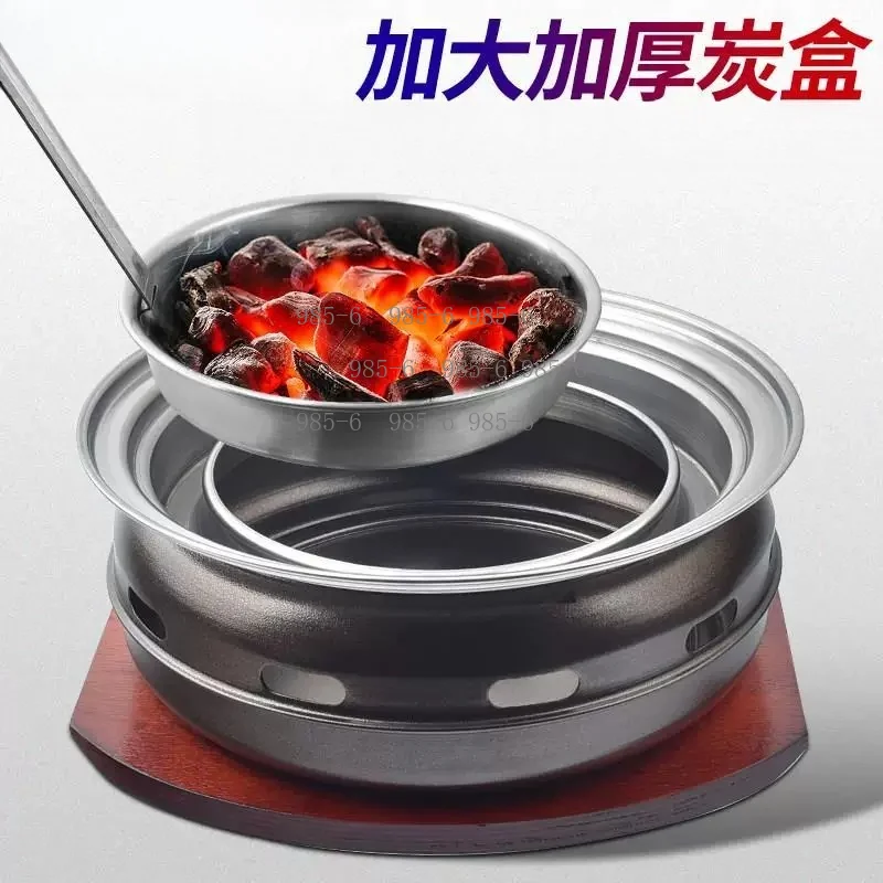 Round Charcoal Grill, Smokeless Design for Household and Commercial Outdoor Use