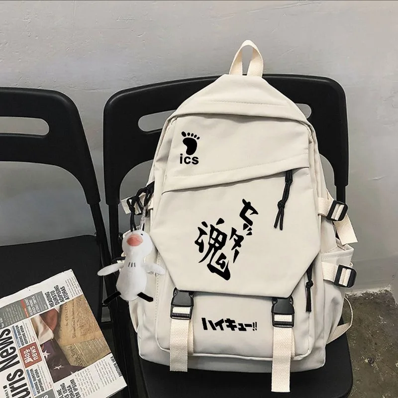 

волейбол аниме, рюкзак, 45 × 28 × 14 см, черно-белый, Haikyuu, школьные ранцы для студентов и подростков, вместительные ранцы для девочек и мальчиков, подарок