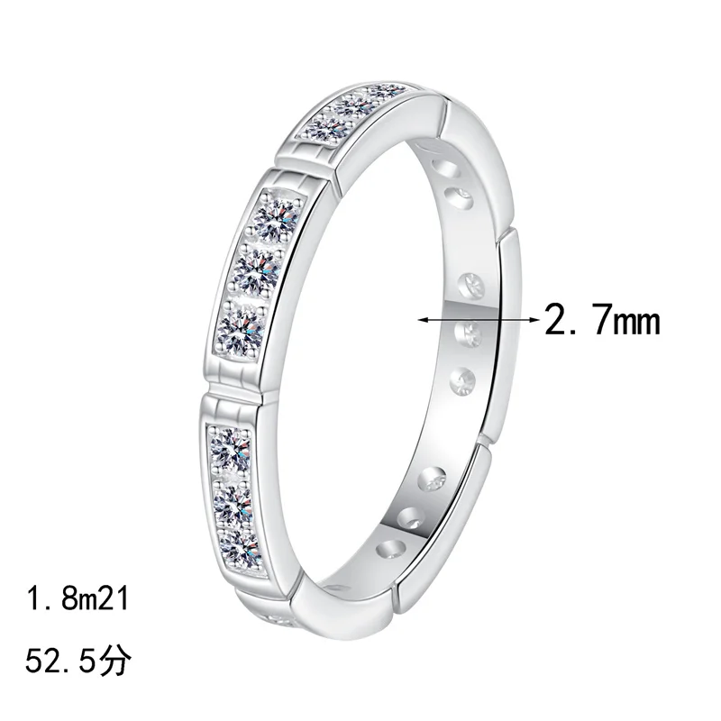 

ZFSILVER s925 Серебро Модные Роскошные Модные Цвета D Муассанит Дизайн Бамбуковые Шарнирные Кольца Подвески Женские Ювелирные Изделия Для Вечеринки Подарок AZ1306-J