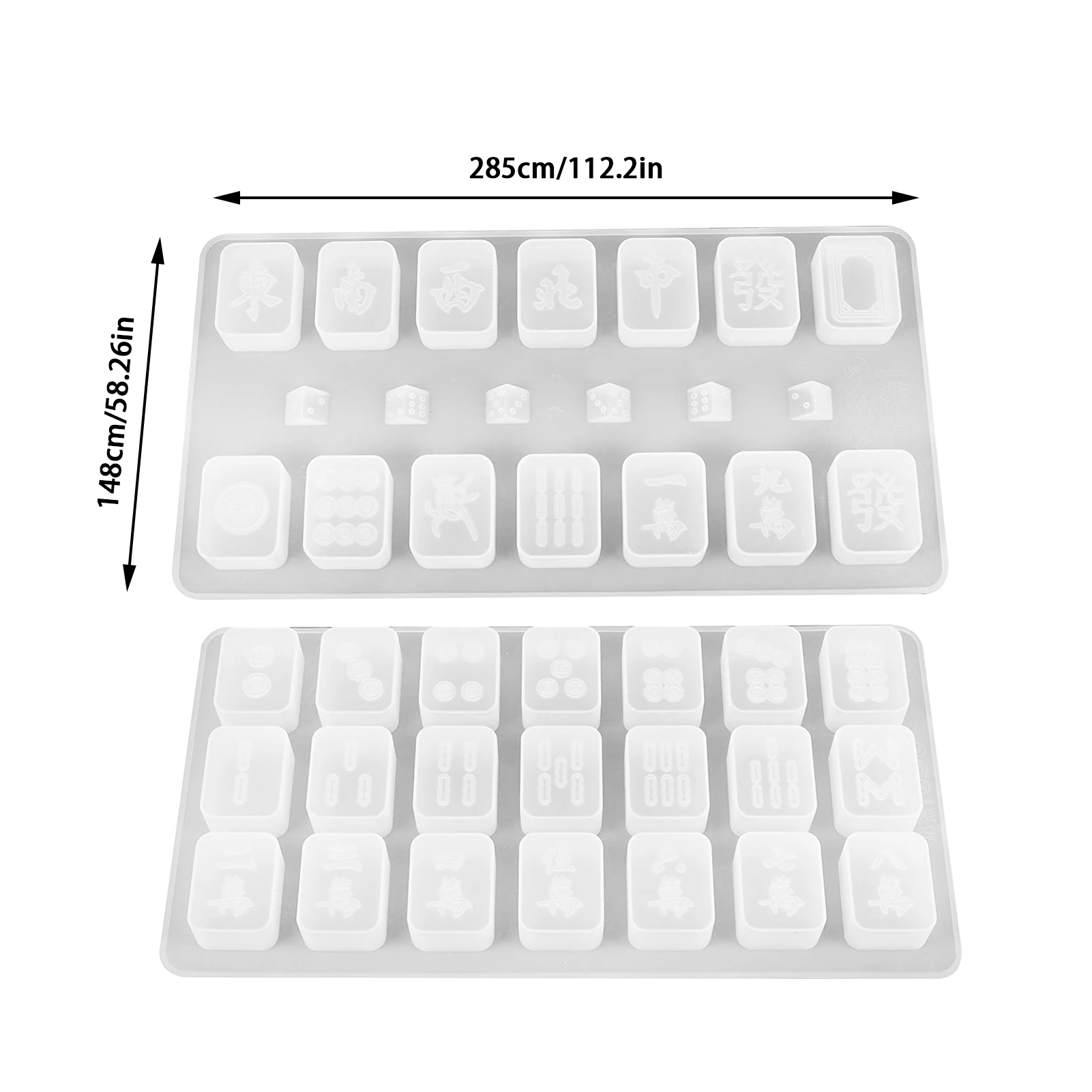 DIY forma silikonowa przezroczysta żywica epoksydowa w kształcie Mahjong