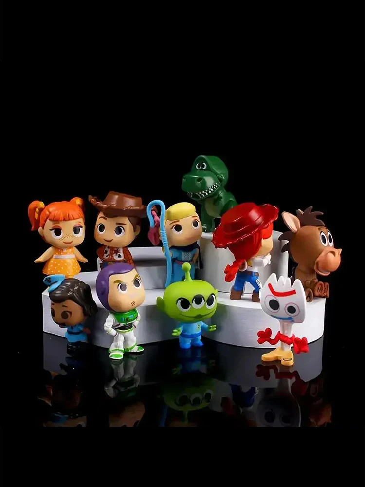 10 pièces Anime Toy Story figurine Buzz l'éclair Woody Jessie Alien Kawaii poupée PVC modèle à collectionner jouets enfant cadeau de noël