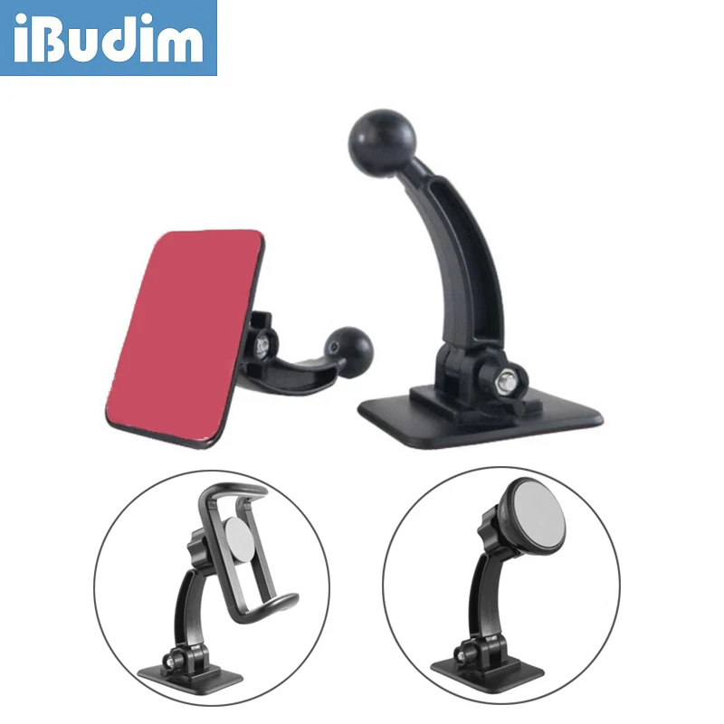 iBudim Universal Car Phone Holder 17mm Ball Head Base for Car Dashboard Cell Phone Stand Mount Mobile Magnet Stand Support Base