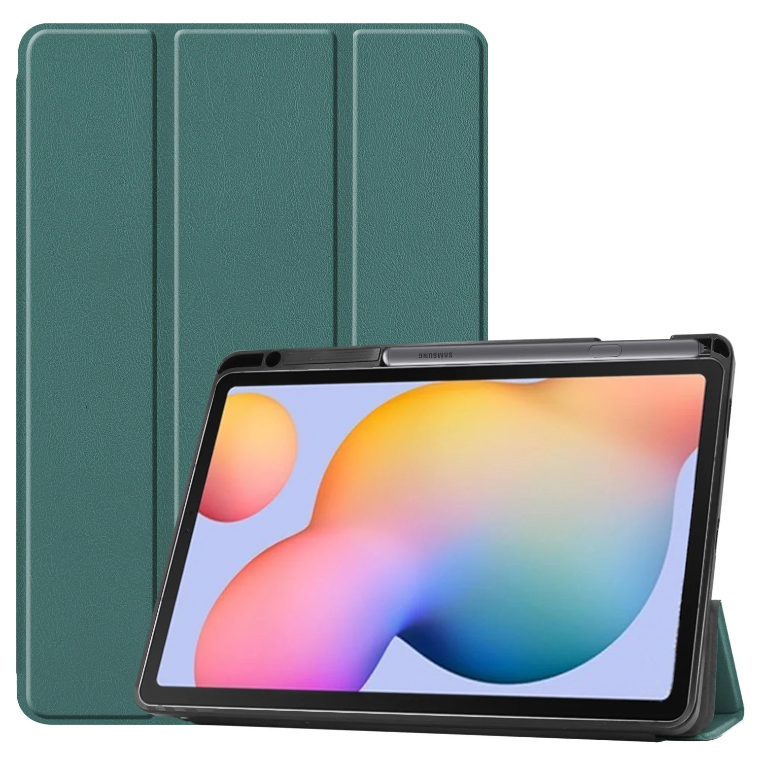 

For Samsung Galaxy Tab S6 Lite (2024) 10.4" tablet Case Smart Pencil Holder Back Cover SM-P620 SM-P625 Shell Auto Sleep/Wake