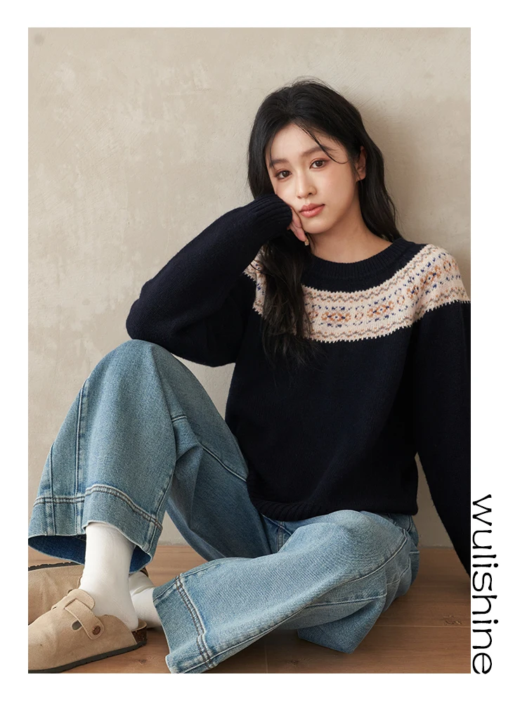 00% Wool Knitted Ro…