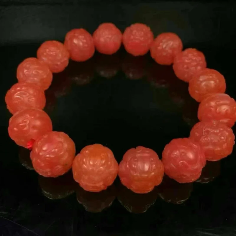 

Factory Natural Shannan Red Agate Pixiu Single Ring Bracelet Necklace