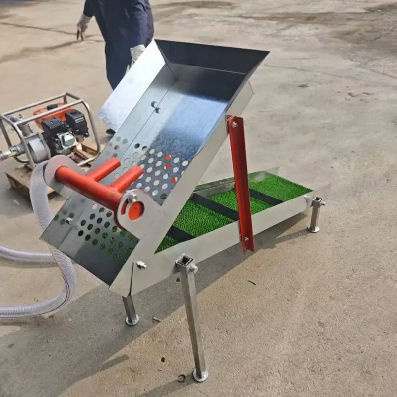 Portable Outdoor Gold Mining Chute Small-scale Gold Washing Mining Equipment Washing Gold in Small Streams