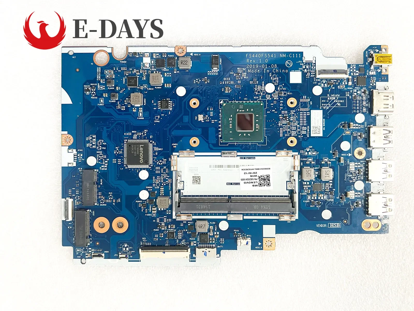 FS440FS541 NM-C111 For Lenovo IdeaPad S145-15IGM S145-14IGM Laptop Motherboard With N4000 N4100 N5000 CPU DDR4 100% Test OK