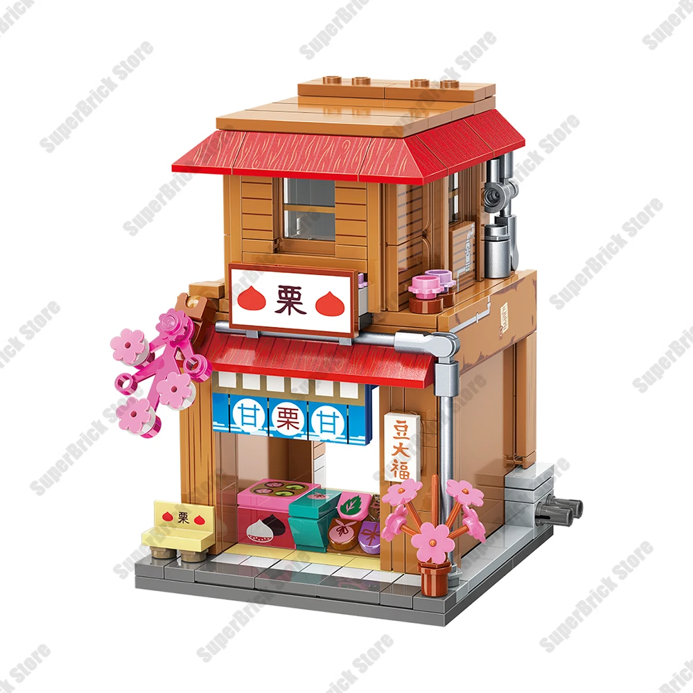 Naruto Huis Yile Ramen Ninja Winkel Ichiraku Uzumaki Bouwstenen Kit Bricks Classic Cartoon Anime Film Model Kinderen Speelgoed Gift