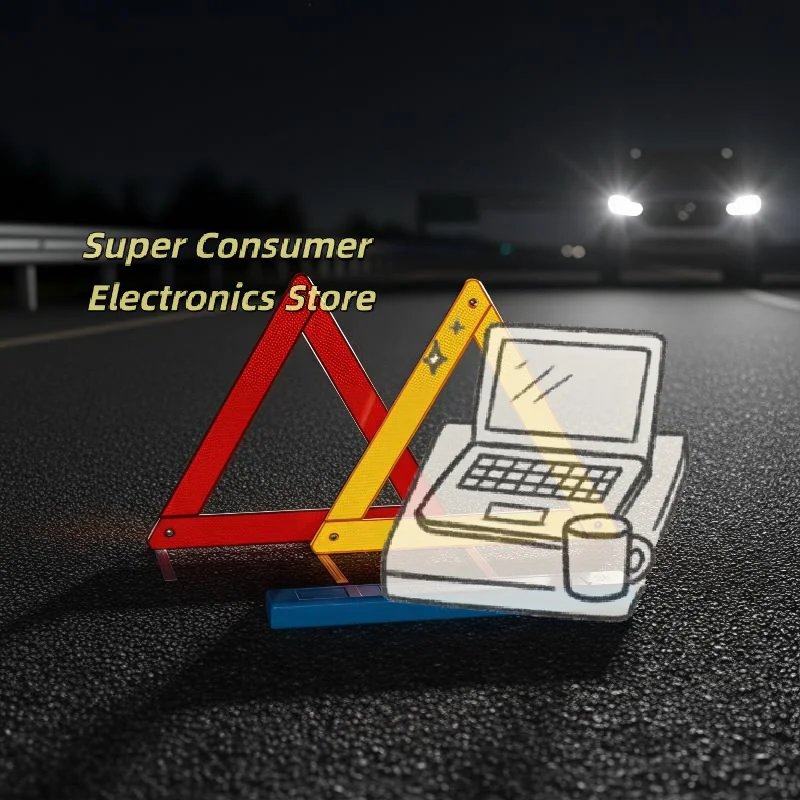Car Roadside Emergency Warning Triangle Stable Metal Bracket Reflective Durable Safety Sign for Breakdown Scenes