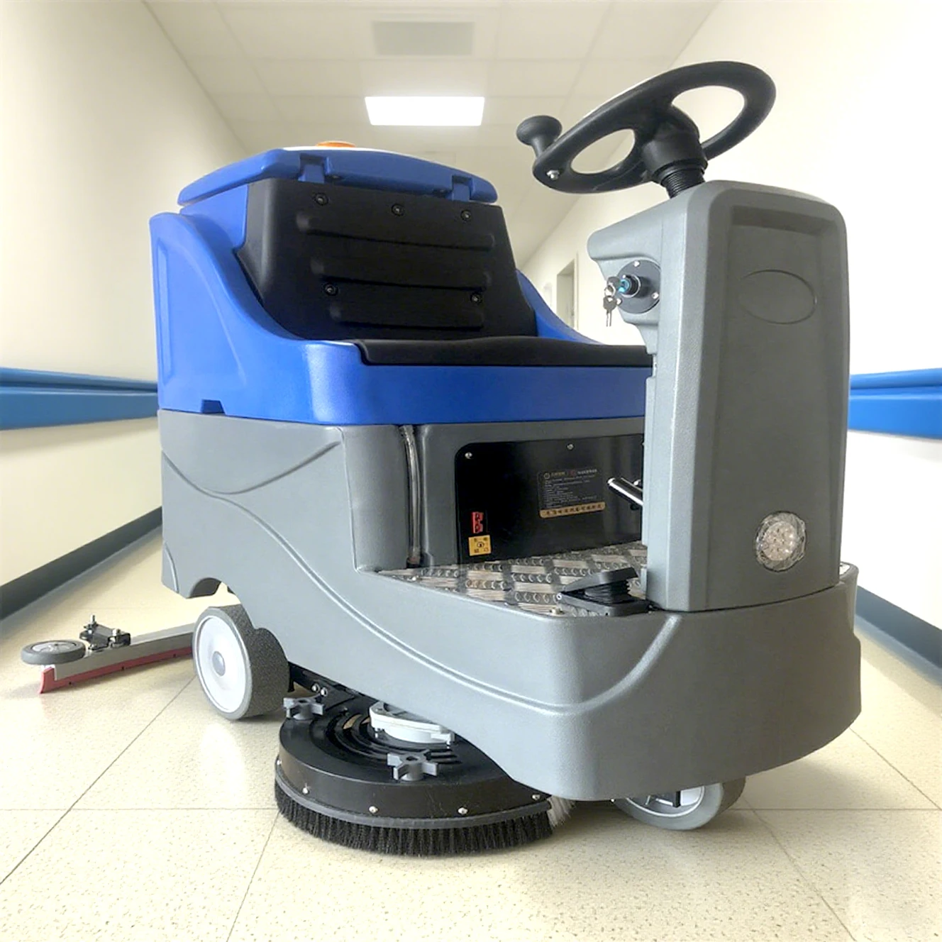 Supermarket Hospital Floor Scrubber Machine Warehouse Street Cleaning Car Seat Driving Electric Sweeper Quality Scrubber Machine