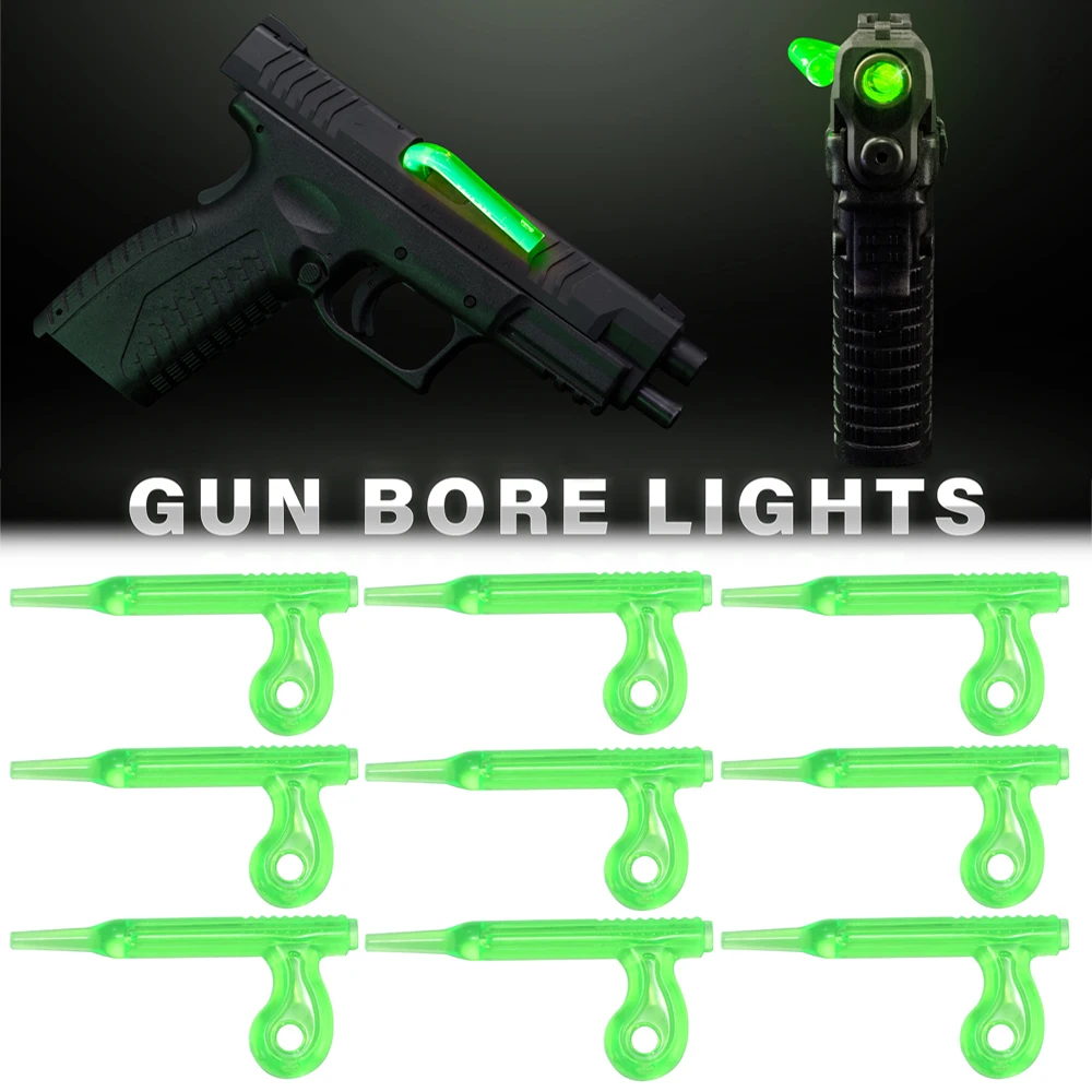 5/10Pcs Green Gun Bore Light Illuminator Chamber Checker Pistol Rifle Chamber Inspection Flag for Barrel Inspection Maintenance
