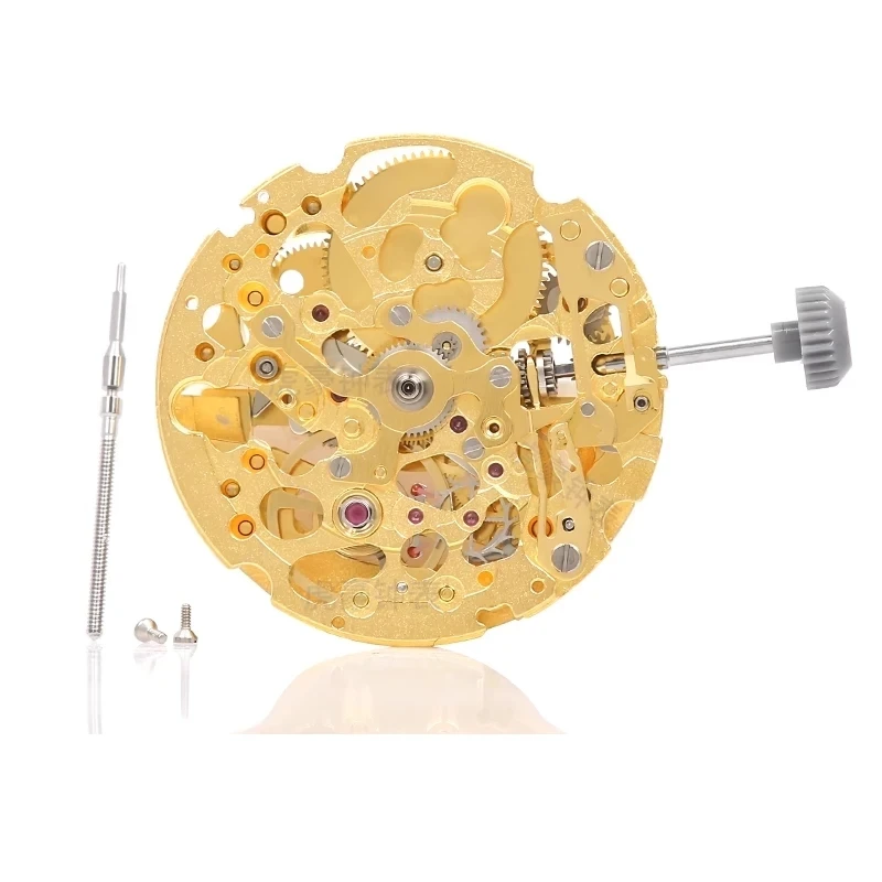 Japan Imported Brand New Miyota MIYOTA 8N24 Skeletonized Automatic Mechanical Movement Gold Color Silver Color