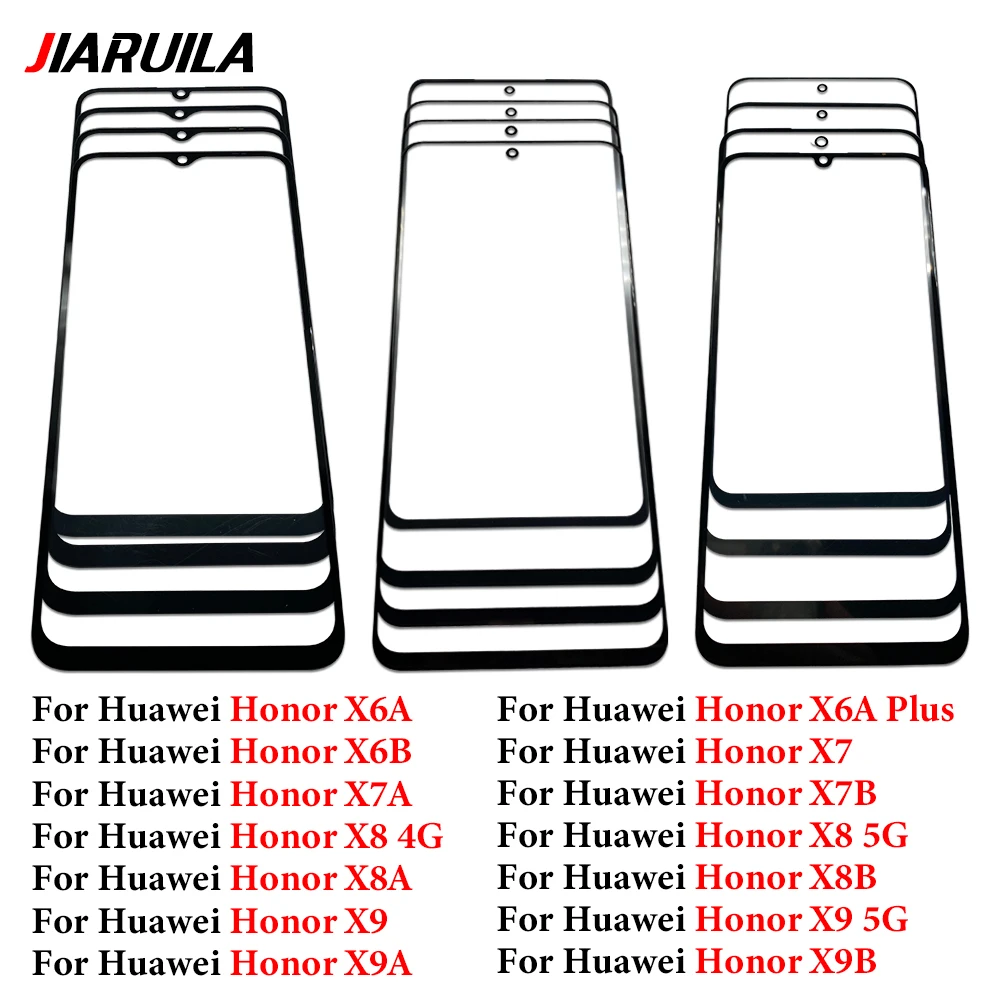 10Pcs，For Huawei Honor X6B X7 X7A X7B X8A X8B X9A X9B X9 X8 4G 5G X6A Plus Front Screen Glass With OCA