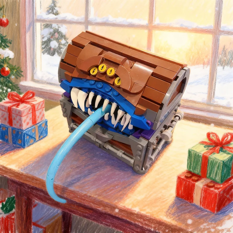 

491pcs MOC Mimic Game Dice Caddy Gear Tabletop Games Puzzles Model Building Blocks Architecture Christmas Gift Toys Brick