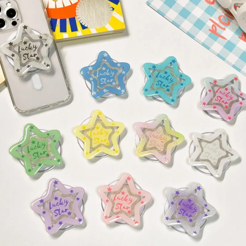 

Korean Cute Star Foldable For Magsafe Griptok Holder Phone Finger Ring Stand Support For iPhone 16 Bracket