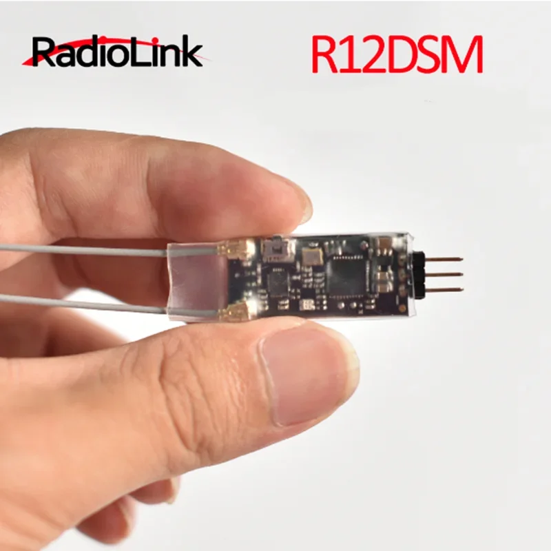 Radiolink R12DSM 2.4GHz 12CH Mini RC Receiver SBUS/PPM Signal DSSS&FHSS Dual Spread Spectrum Racing Drones AT9/AT9S/AT10/AT10II