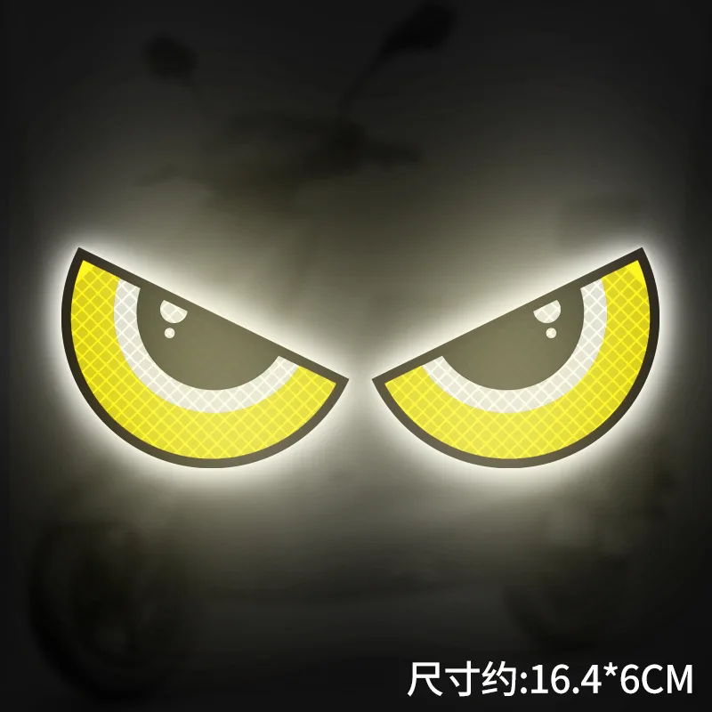 Devil Eye reflecterende motorfiets veiligheidswaarschuwingsstickers autosticker motorhelm aangepaste creatieve voertuig sticker sticker - afbeelding 1
