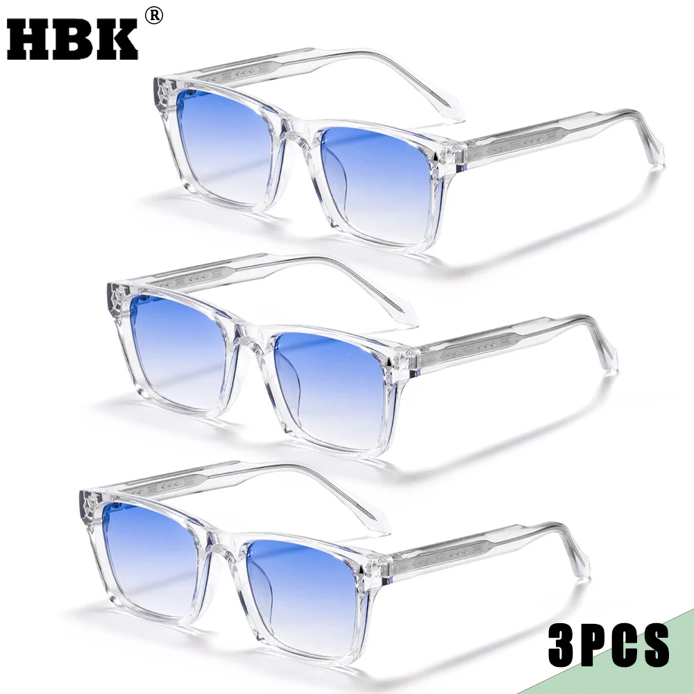 1/2/3 Pcs HBK Wholesale Fashion Men Sunglasses Cellulose Propionate Temple Tips Glasses Women Outdoor Travel Business Glasses